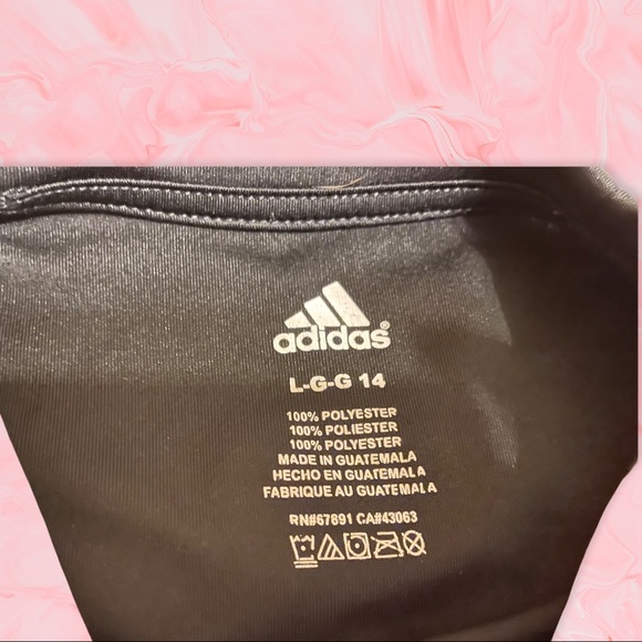 Youth Adidas Black and Pink top (large 14) - Picture 4 of 4